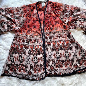 American Rag Floral Open Cardigan Size Medium